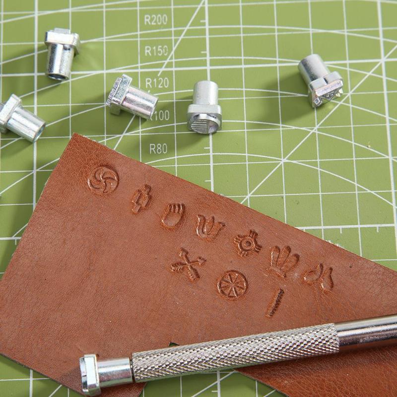 Excelente juego de símbolos de estampación de acero al carbono, 49 sellos, decoración de impresión de Metal para joyería de Metal, Tandy Leather craft