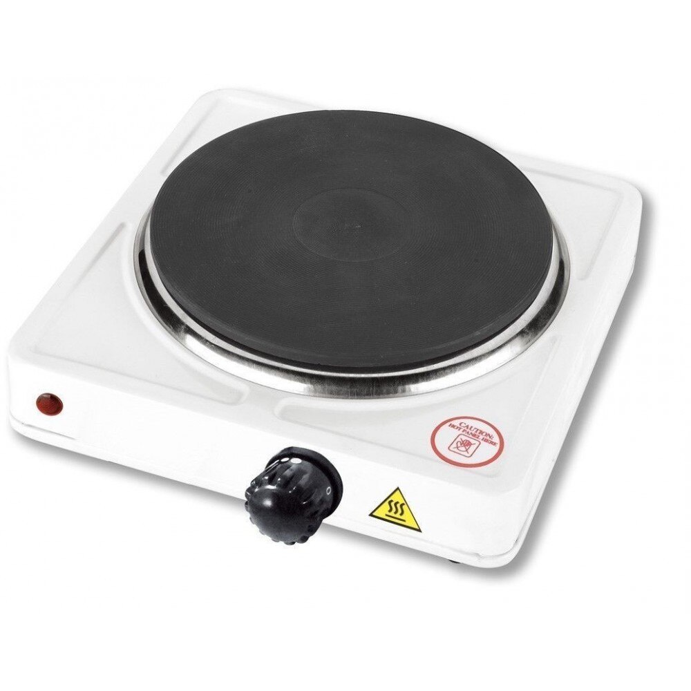 Mini cocina eléctrica, 500W, placa de hierro fundido ajustable, camping, viaje, 108 mm