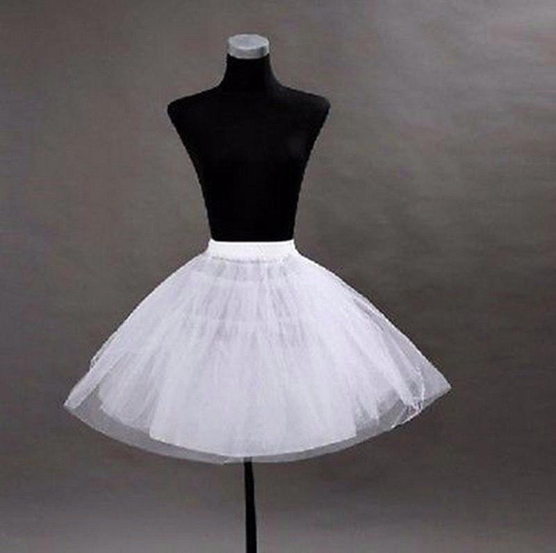 White Black Short Petticoats Tulle Petticoat Crinoline For Girls Tutu Skirt Ball Gown Underskirt Jupon-mariage Wedding Petticoat