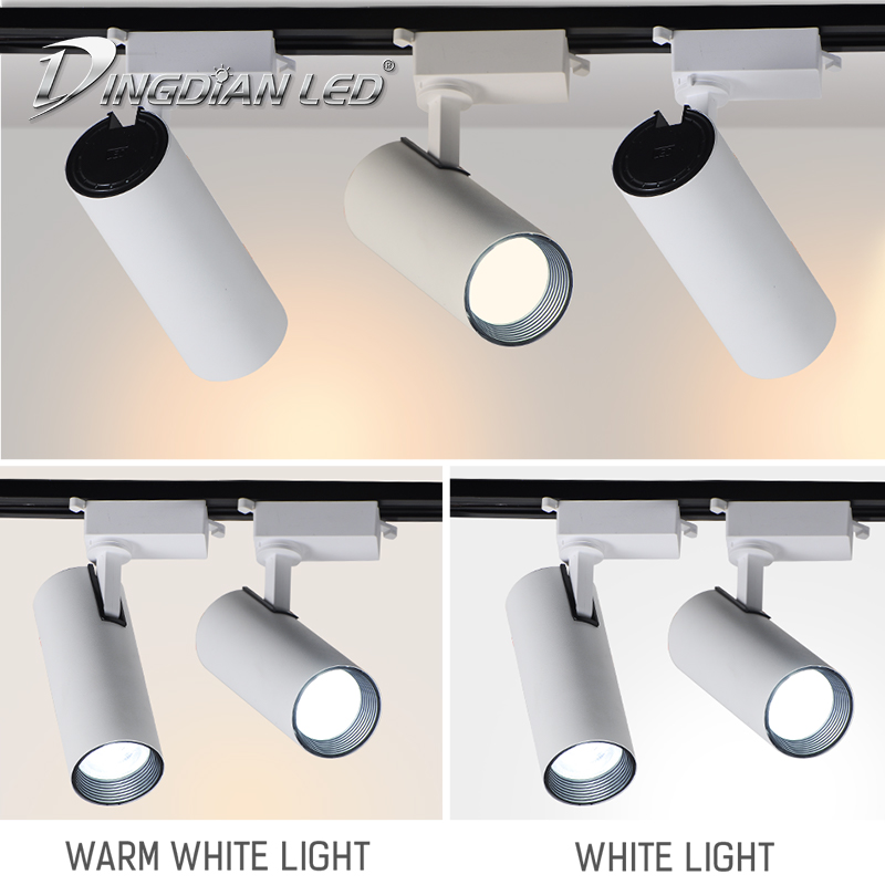 Focos de luz de pista Led COB foco 20W 30W AC220V focos de pista LED riel COB para supermercado doméstico tiendas de ropa