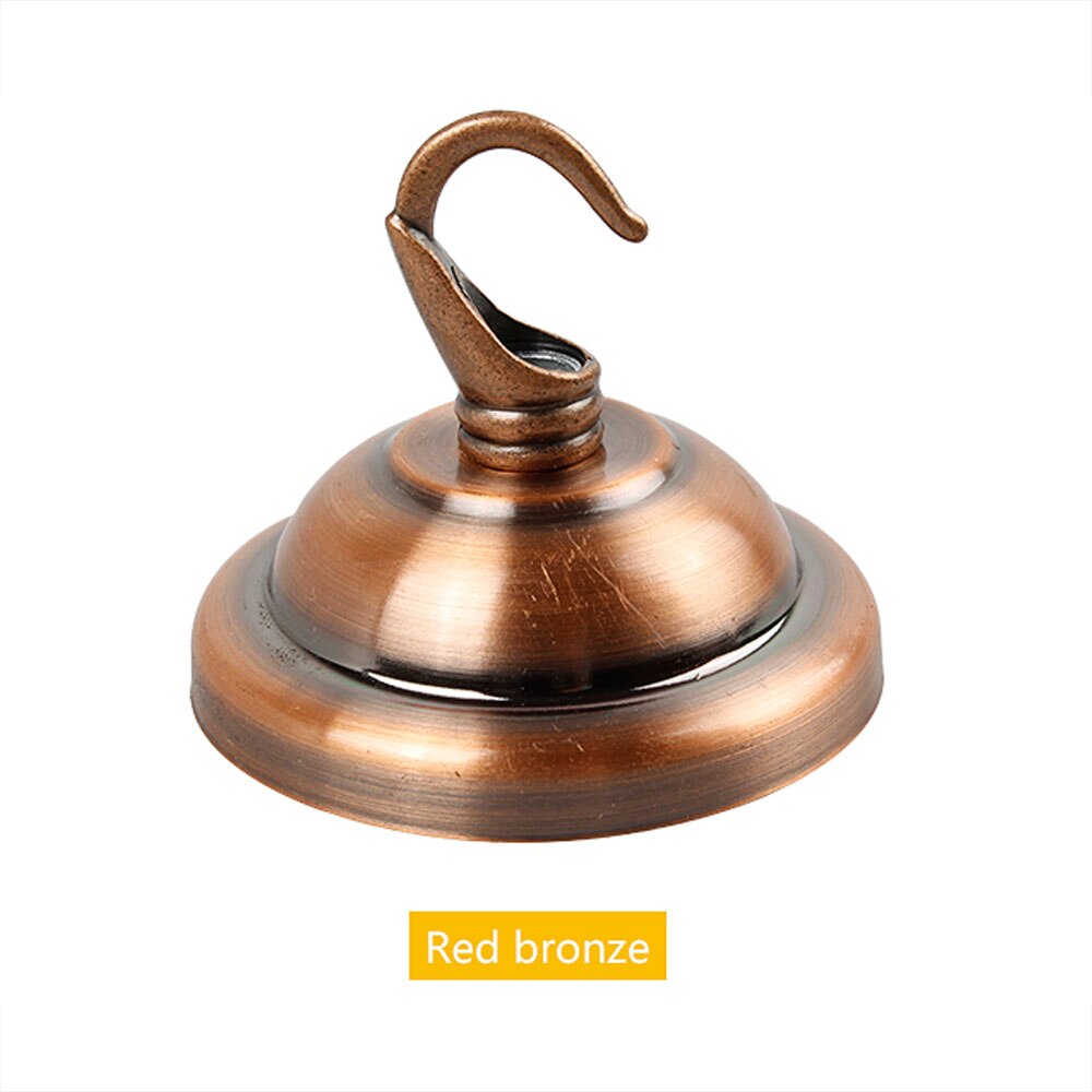 Części do żyrandola Vintage uchwyt sufitowy pokrywka sufitowa haczyk wisiorek dekoracja lampy Metal do lekkiego montażu panelu podstawy: Red Bronze / 1PCS