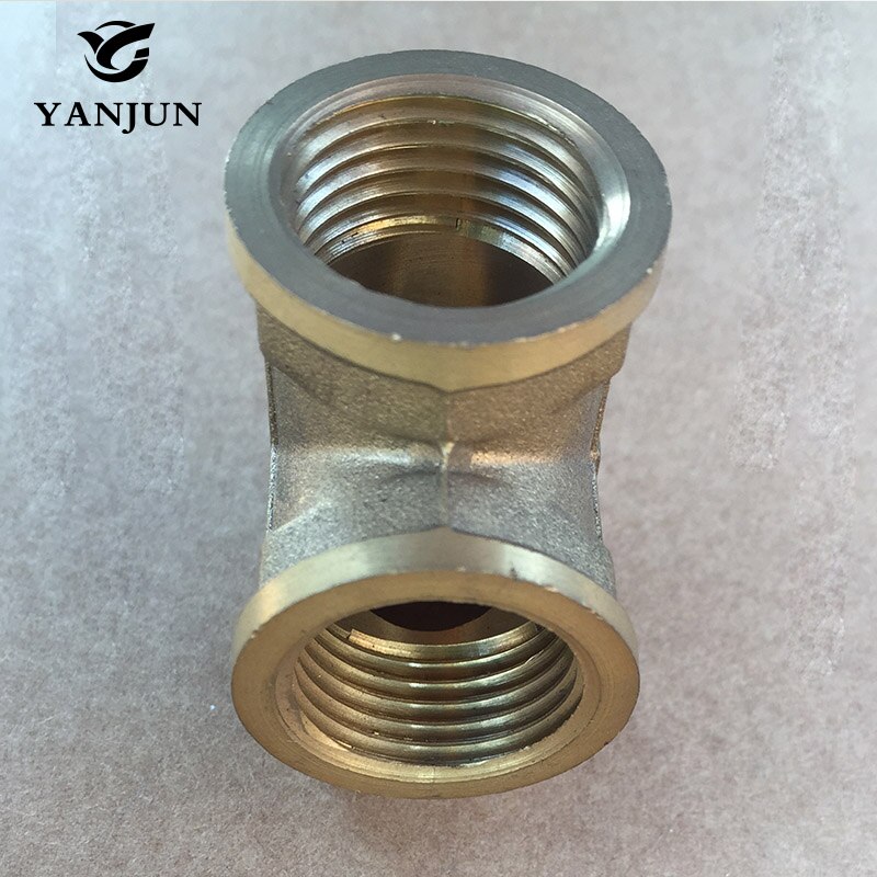 Tee 3 Way Brass Pipe fitting Connector 1/2" BSP Female x 1/2" BSP Female x 1/2" BSP Female