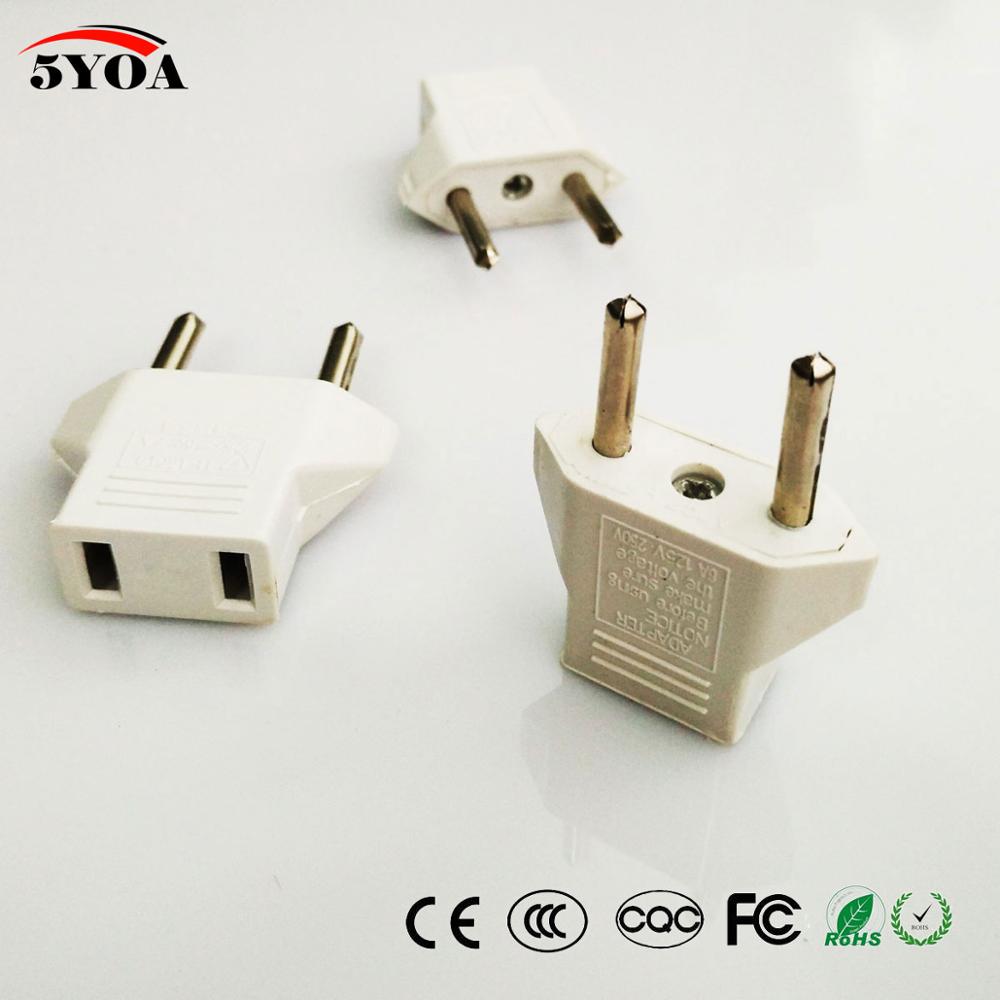 Weiß/schwarz US-EU AC Power Stecker Adapter Konverter Haushalts Stecker adapter stecker: White