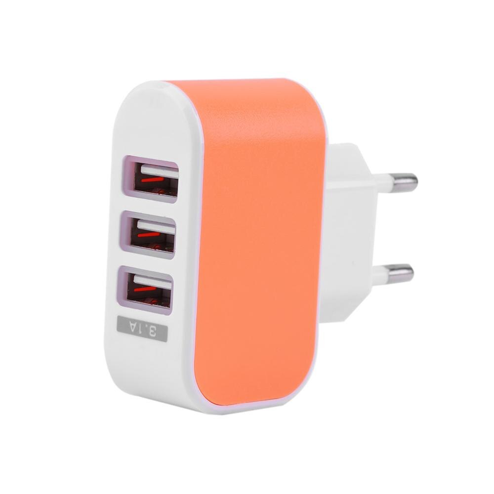 3 Usb-poort Muur Home Reizen Ac Charger Adapter 3.1A Eu Plug: 3