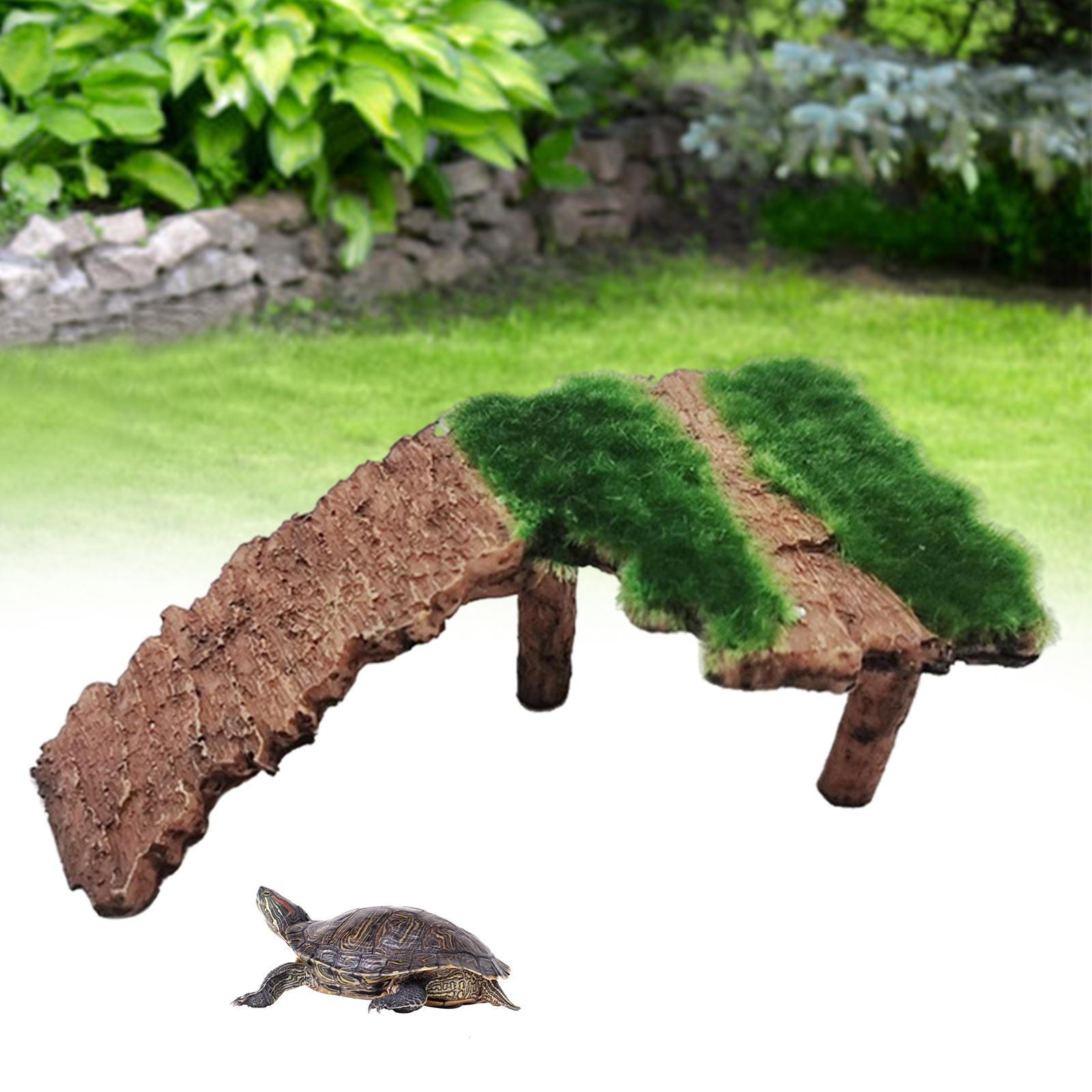 Aquarium Resin Turtle Terrapin Dock Tortoise Basking Platform with Ramp for Frog Terrapin Supplies Eco-Friendly Durable Premuim: 16x9x6cm B