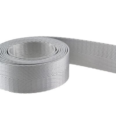 Streifen V bilden 5Meter 20mm Nylon Gurtband Bänder Hund Kragen Rucksack Tornister Gurt Gürtel Band Bindung DIY NäHenne zubehör: grau