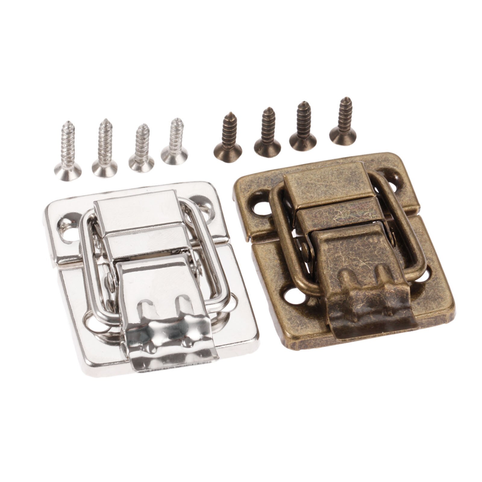 1Pcs 30*36mm Jewelry Wood Box Toggle Latch Hasp Drawer Latches Decorative Suitcases Buckle Clasp Furniture Hardware