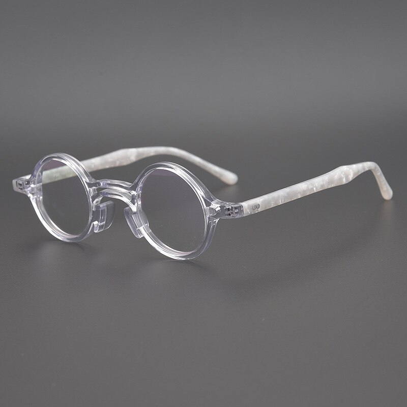 Vintage Men Handmade Acetate Glasses Frame Women Small Box Round Luxury Brand Myopia Optical Eyeglasses Frame Japan Eyewear
