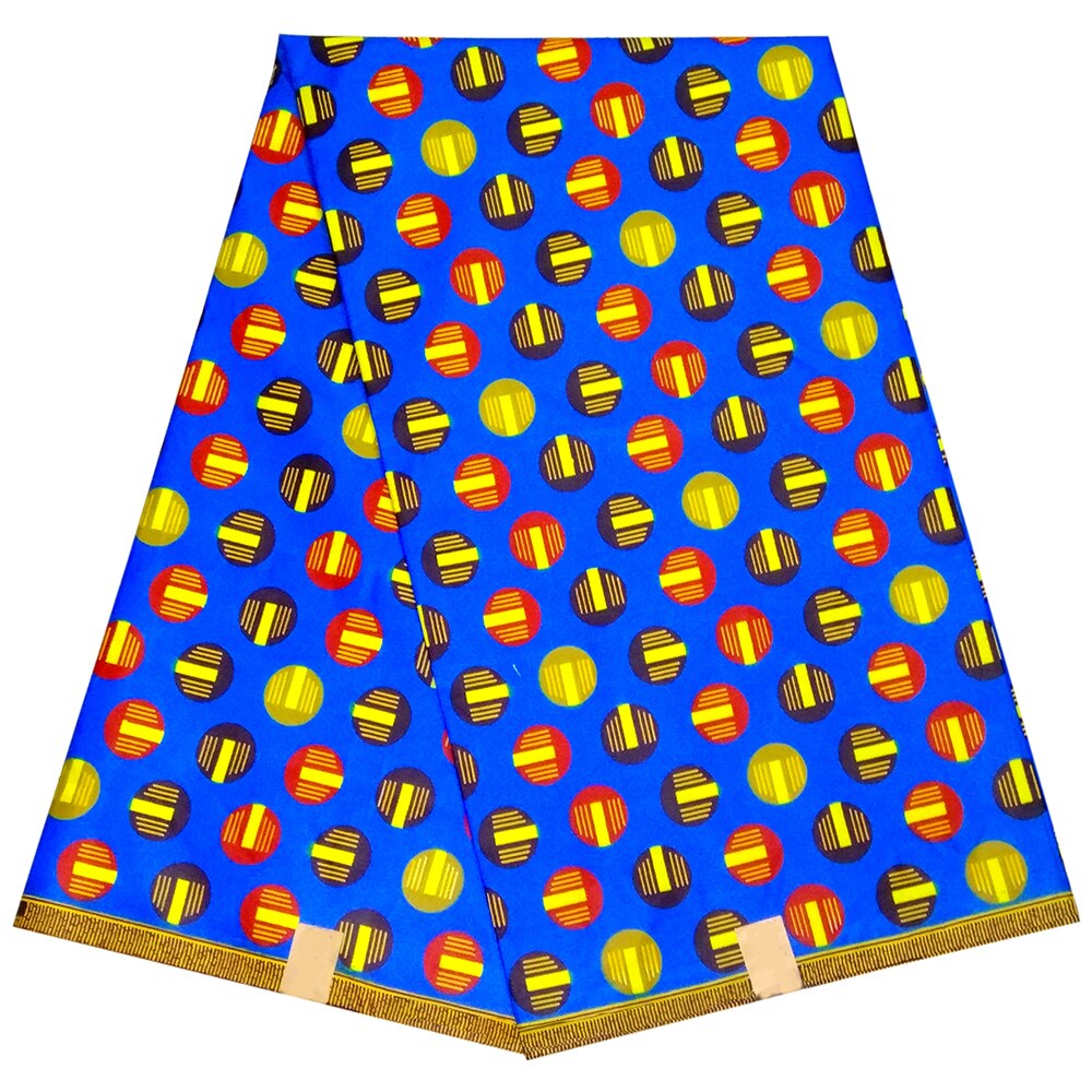 Pattern 6yards Small Dot Print Blue Fabric Ankara Wax Fabric Textiles: Default Title
