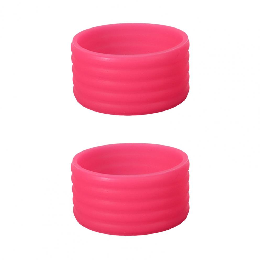2Pcs Stretchy Tennis Racket Handle's Rubber Ring Pickleball Paddle Grip Band Tennis Racket Grip Band Anti-slip Paddle Band: Pink
