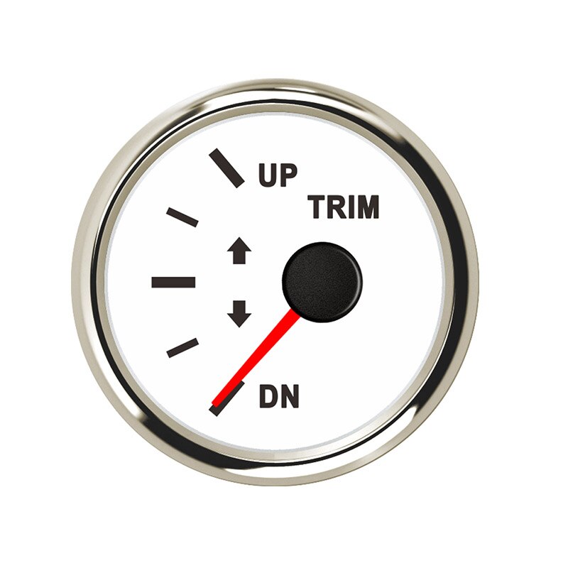 Universal 2" 52mm Boat Trim Gauge Outboard Engine Marine TRIM METER 12V 24V with Red Backlight: WS