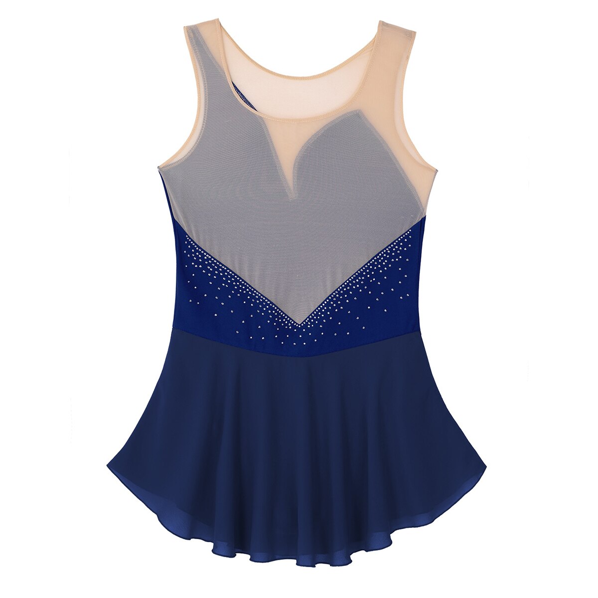 Ballerina Clothes Women Adults Sleeveless Rhinestones Figure Skating Leotards Ballet Dance Dress Competition Gymnastics Leotard