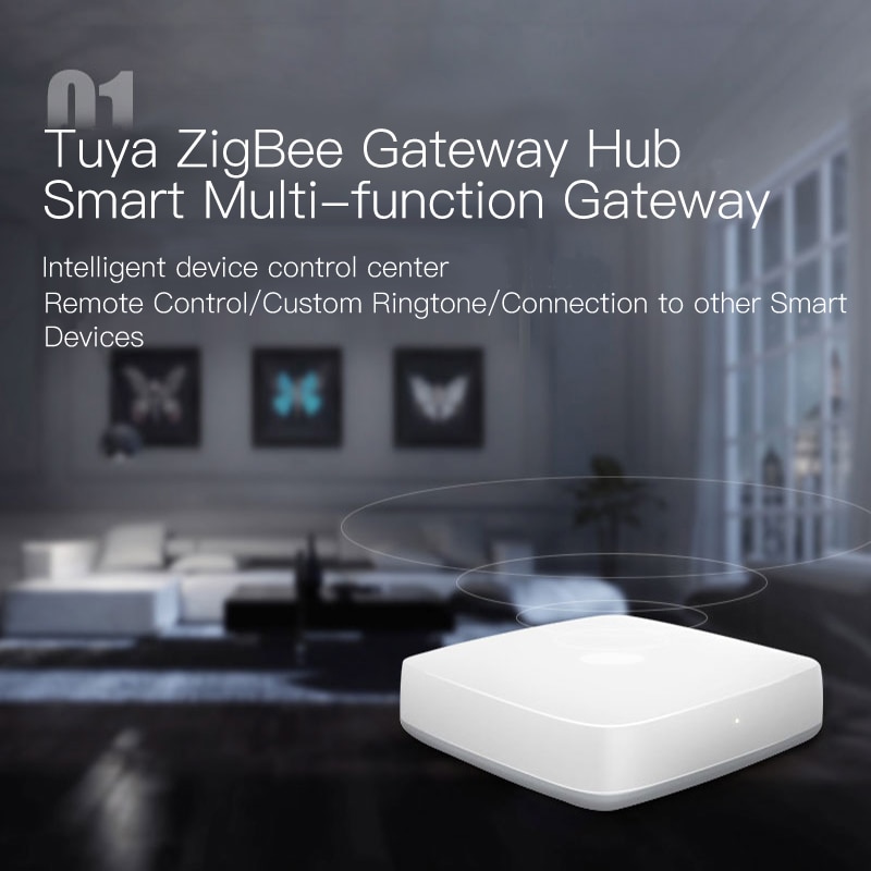 ZigBee Smart Gateway Hub Tuya APP Wireless/Wired WiFi ZigBee3.0 Smart Household Bridge Control Centor Fully Compatible Hub