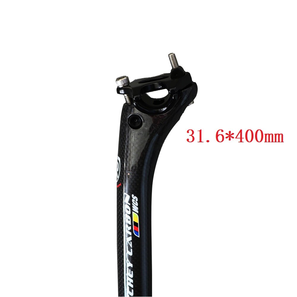 Az -tija de sillín de fibra de carbono para bicicleta de montaña, sillín piezas de bicicleta de carretera, 2 pedidos: glossy31.6x400mm