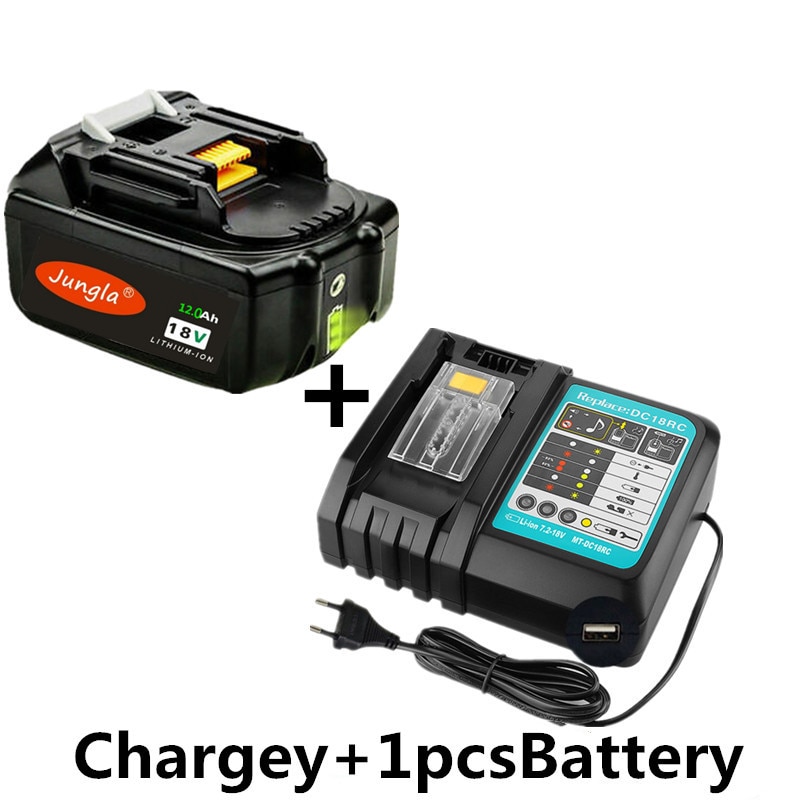 18V 18.0Ah Rechargeable Battery18000mAh Li-Ion Battery Replacement Power Tool Battery for MAKITA BL1880 BL1860 BL1830+3A Charger
