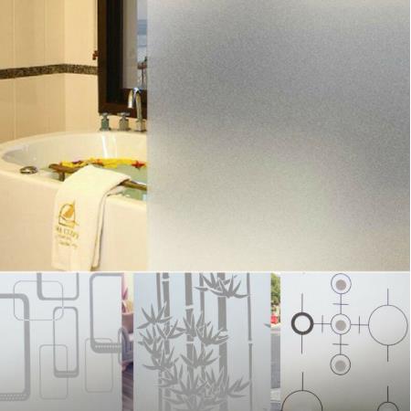 Nyaste 2m*45cm frostat ogenomskinligt glas fönsterfilm för fönster privatliv självhäftande glas klistermärken heminredning blandad färg sovrum
