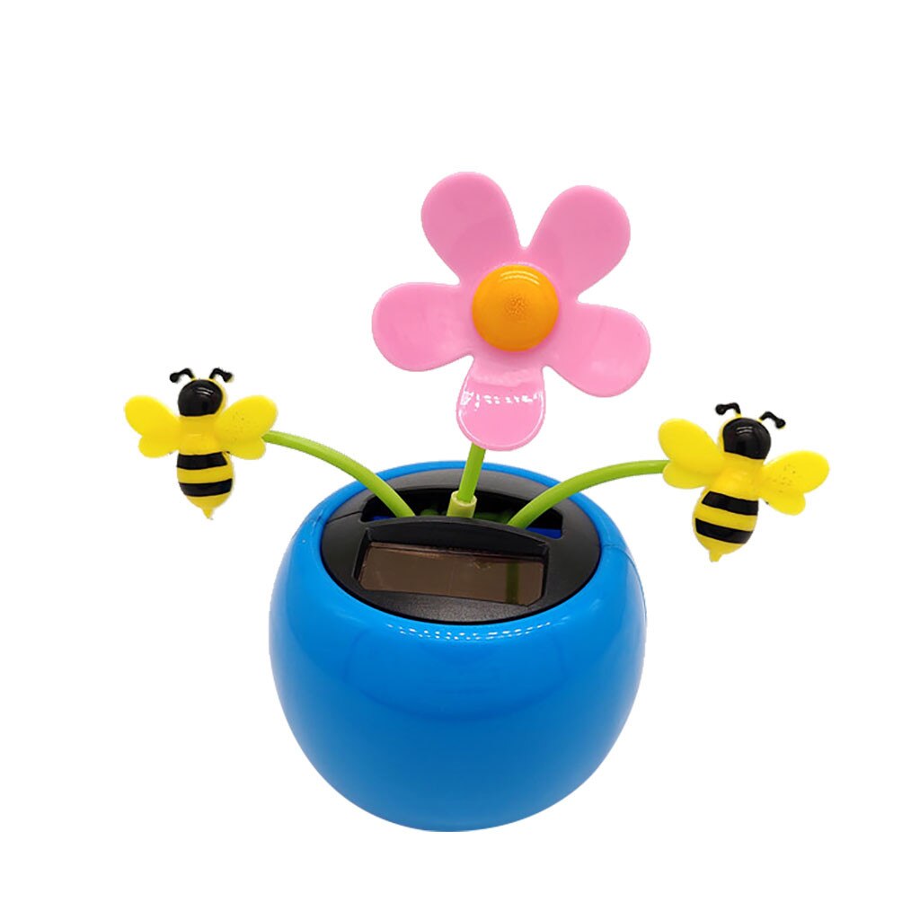Solar Powered Insect Flower Sunflower Dancing Swing Doll Flip Flap Toy Home Decor Car Ornament Flowerpot Figure