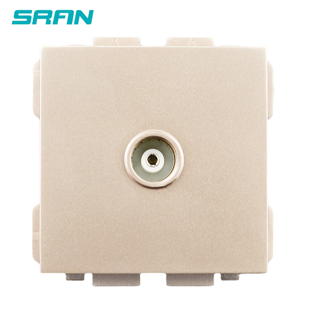 SRAN 52*52 wall TV socket television module accessories suitable for 86*86 panels function interface: TV Gold