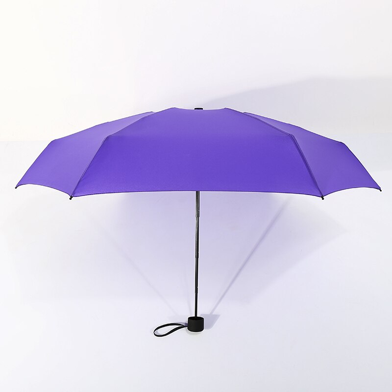 180g små sammenklappelige paraplyer kvinder mænd mini lomme parasol piger anti-uv vandtætte transportable rejse paraplyer: Lilla