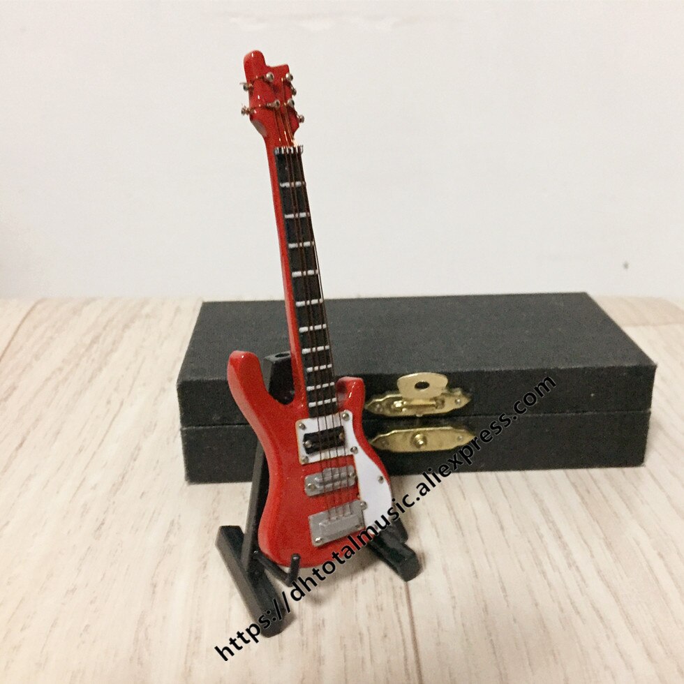 Mini guitare Miniature modèle guitare électrique modèle B Miniature en bois Mini Instrument de musique modèle Collection: Bass P-10cm