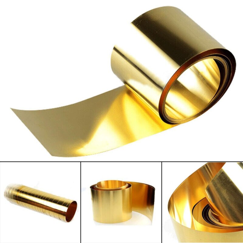 1PCS brass/brass leather/brass foil/brass tape with thickness 0.02mm, width 100mm, length 1000mm