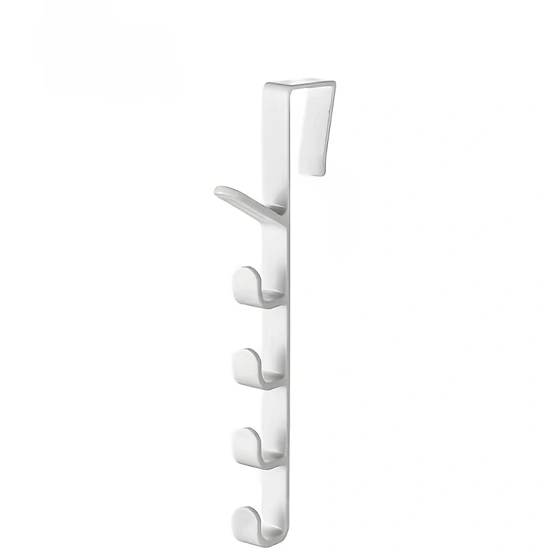 Crochet de porte, sans perçage, cintre mural, support de suspension de porte d'artefact, suspension murale, crochet à vêtements solide et sans trace: BLANC