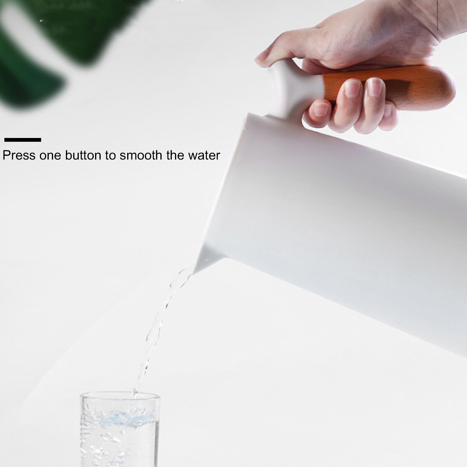 1L Household Thermal Flask Coffee Glass Liner Solid Wood Handle Insulation Kettle Water Pot Coffee Thermal Warmer Bottles