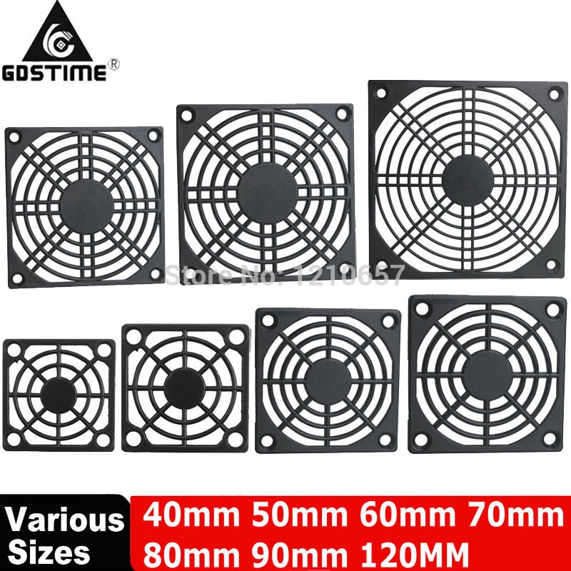 10 stuks Veel Gdstime Computer Mesh 40mm 50mm 60mm 70mm 80mm 90mm 120mm PC Fan Dust Filter 4cm 5cm 6cm 7cm 8cm 9cm 12cm