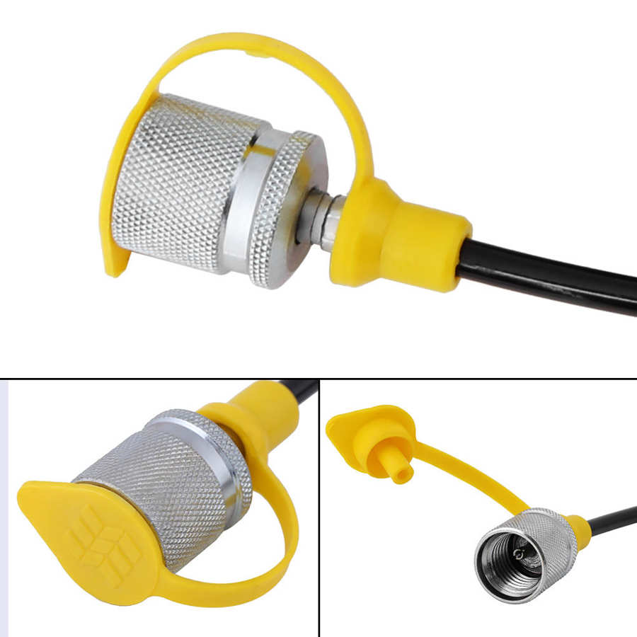 1pc 64MPa Hydraulic Pressure Test Hose 5.0M/16.4FT - Female Liquid Hydraulic Test Hose Black