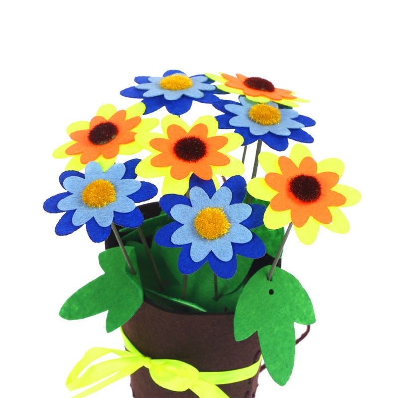 Maceta de flores DIY para niños, juguetes de plantas en maceta, manualidades educativas hechas a mano