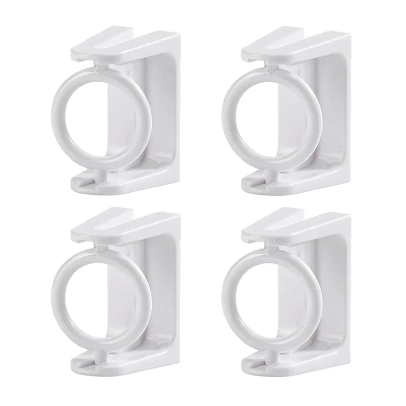 Curtain Rod Holder Clamp Self Adhesive Hooks 360° Rotation Adjustable Clothes Rail Bracket Towel Rod Shower Curtain Rod Brackets: XXL / Bronze