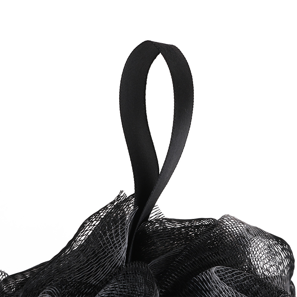 1PC Black Luxury Loofah Shower Pouf Sponge Exfoliating Mesh Pouf Washing Cleaning Sponge bathroom supplies