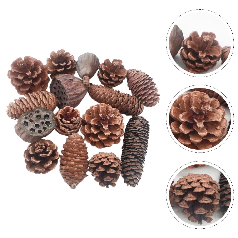 1 Set Xmas Pine Cone Decor DIY Dry Branches Handmade DIY Material for Home Party Xmas