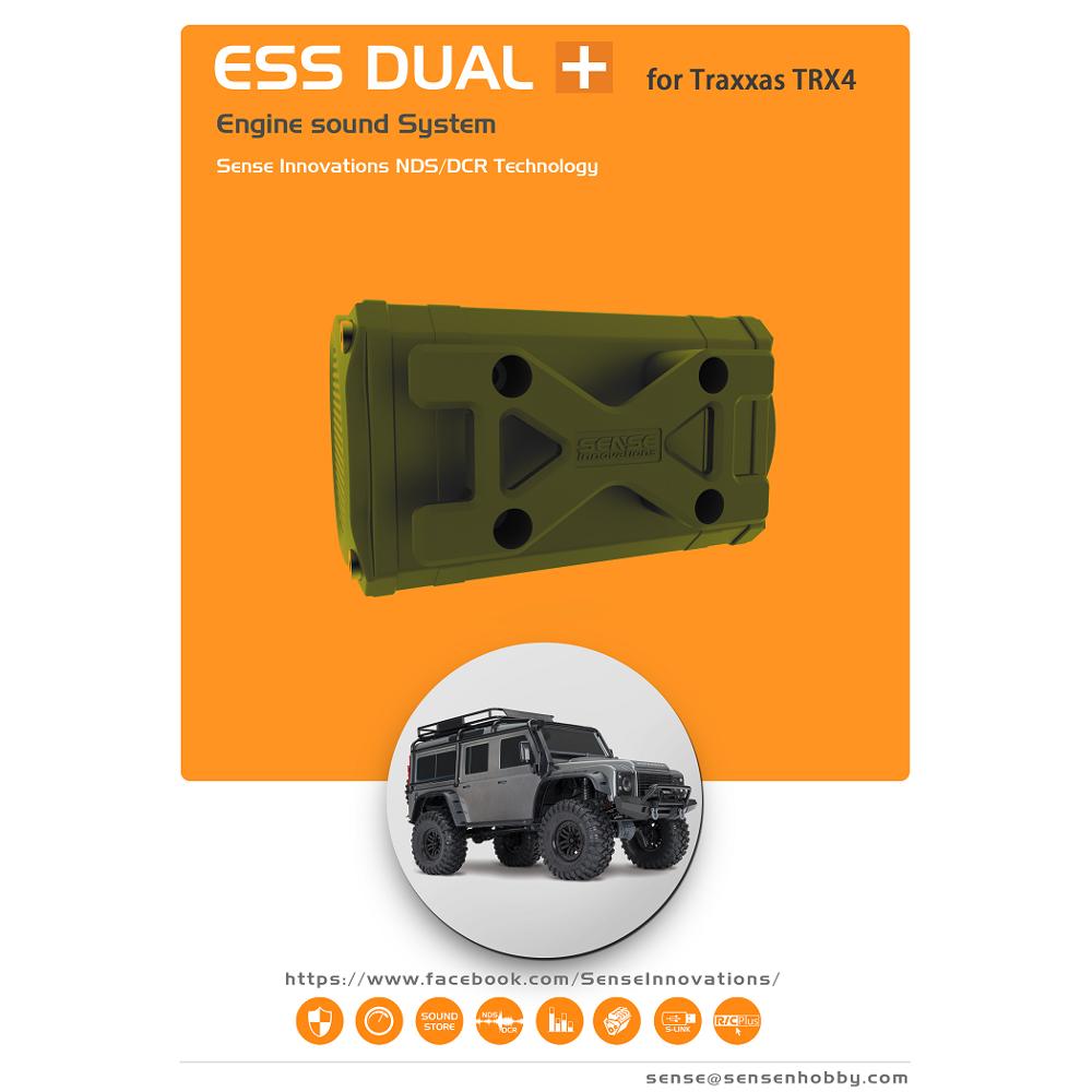 RC Car Sense ESS-ONE ESS-DUAL 2 Speakers Engine Sound Simulator For Axial SCX10 II WRAITH TRX-4 TRX4 TRAXXAS