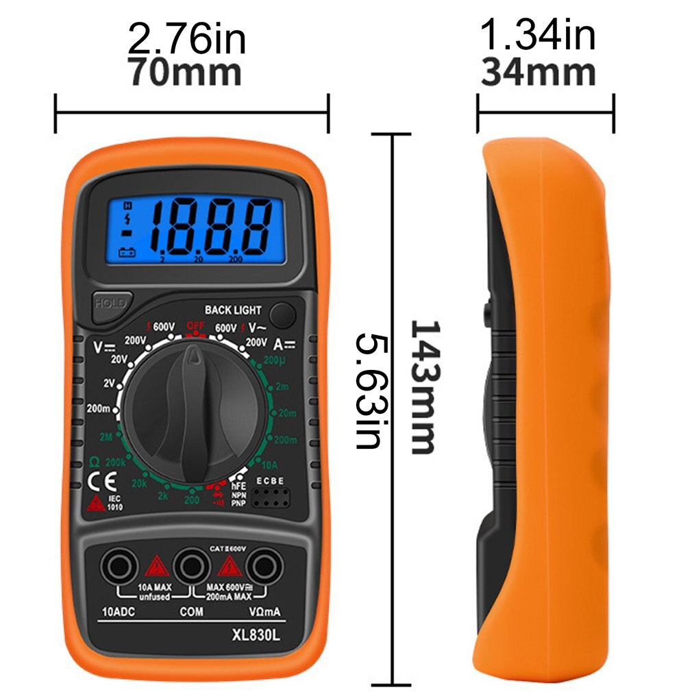 Digital Multimeter High-precision Digital Display Universal Meter Multi-function Resistance And Voltage Measuring Instrument