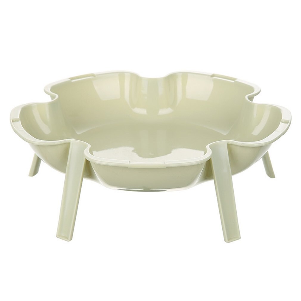 1Pcs Groente Fruit Vlees Gerechten Bloem Vorm Schotel Stapelbaar Gerechten Pot Schotel Keuken Fruit Vlees Platen Keuken Accessoires: Green