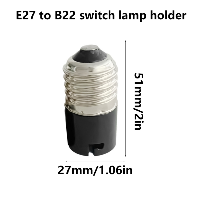 Household E27 To B22 Light Bulb Socket Adapter Converter With Secure Fitments