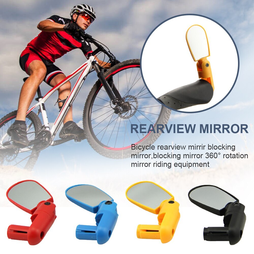 Bike Rearview Mirror Bicycle Accessories Cycling Road Mountain Bike Handlebar Wide Angle Rear Rotate View Mirrors 1pcs