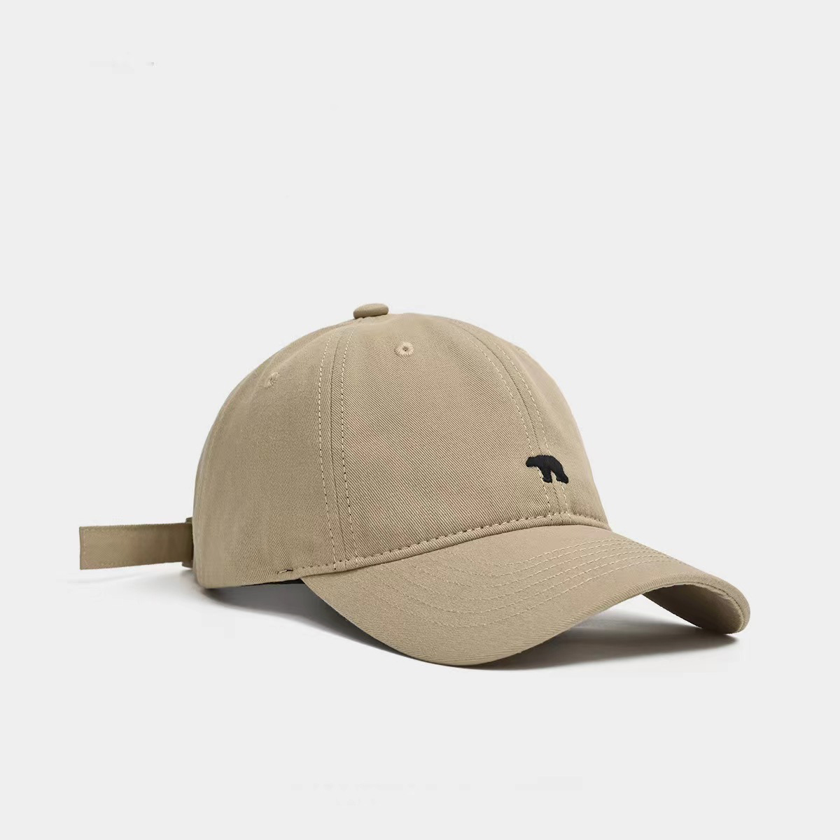 Zomer Veelzijdige Ijsbeer Geborduurde Baseballpet Met Grote Rand Voor Een Klein Gezicht, Unisex Duckbill Cap Voor Zowel Mannen Als Wome