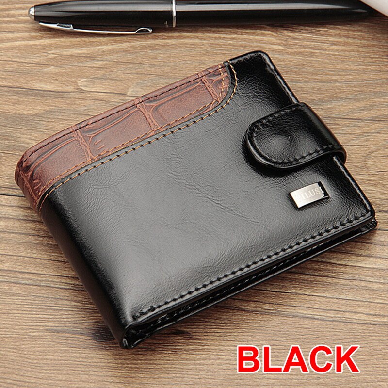 Baellery bifold carteira de couro masculino fino hipster couro cartão de crédito/id suportes insere moedas bolsas de luxo carteira de negócios: E-2