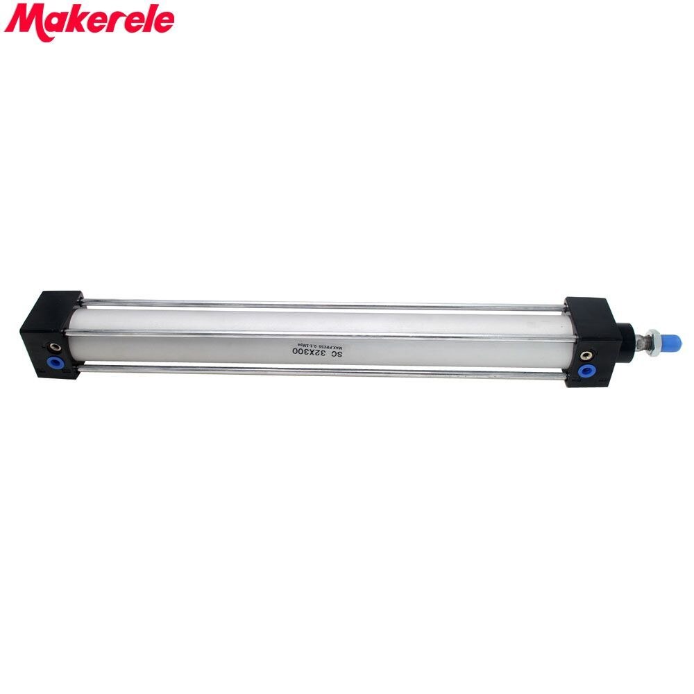 Dubbelwerkend Luchtcilinder Pneumatische Cilinder SC32-300 32mm Bore300mm Slag Makerele