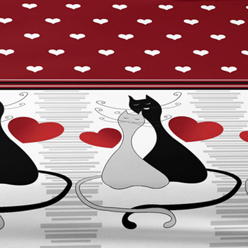 1 Simple modern Heart-Shaped Geometry printed matte Fitted Sheet, bedroom printed bed cover, bedding (excluding pillowcases)