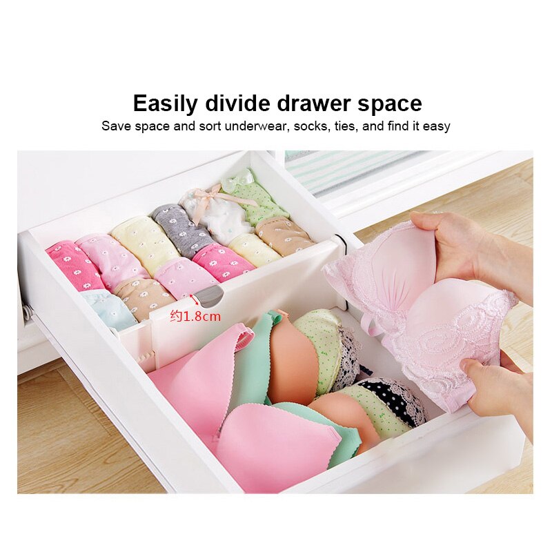 Drawer Partition Board Plastic Partition Classification DIY Household Drawers Wardrobe Storage Telescopic Partition Board
