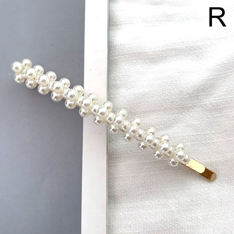 Full Pearl Hair Clips Pins For Women Girls Hairpins Barrette Korean Metal Hairgrip Hair Accessories: R