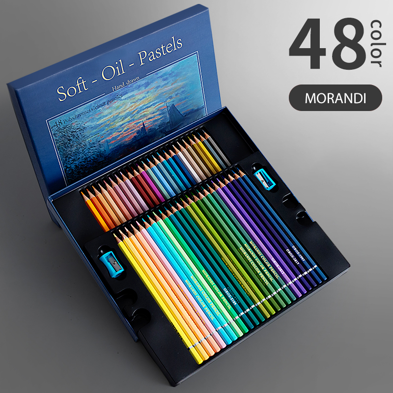 Juego de lápices de colores aceitosos profesionales, caja de cables de colores surtidos para dibujar artistas de pintura, útiles escolares para estudiantes, 24/36/48