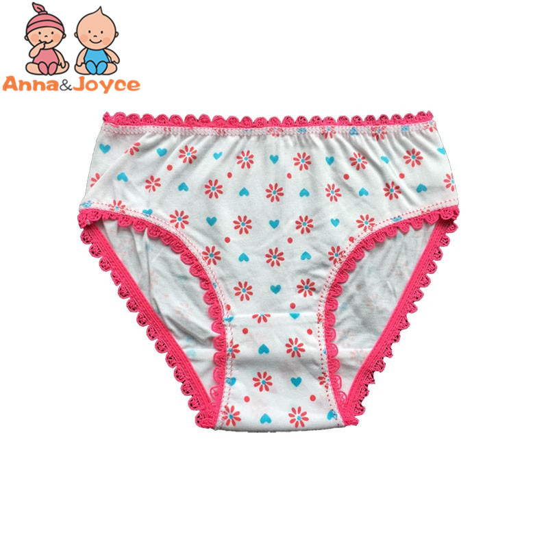 6 stk/parti baby børn piger undertøj trusser trusser korte farverige bomuld underbukser 2-12 år