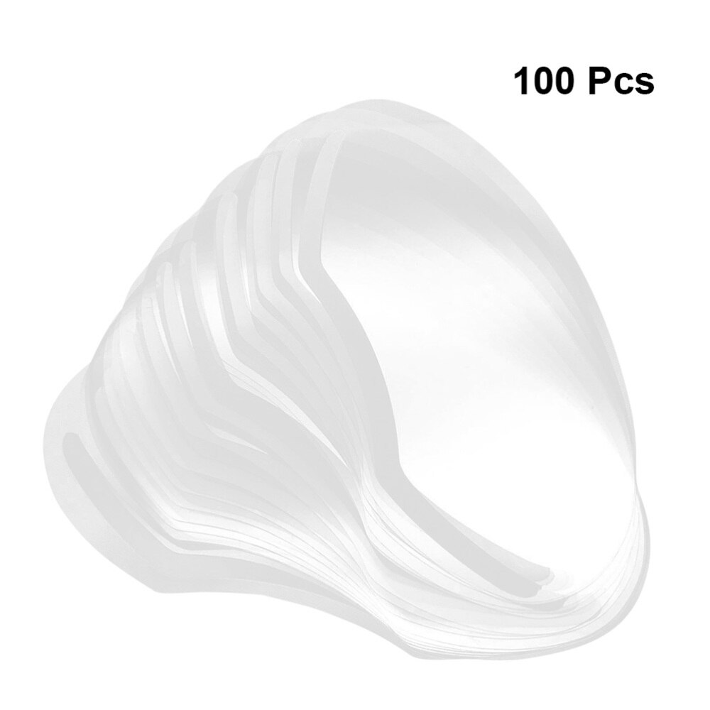 Flequillo deflector desechable para corte de pelo, herramientas de estilismo para peluquería, para tinte de peluquero, 50 Uds.: Transparent  100pcs