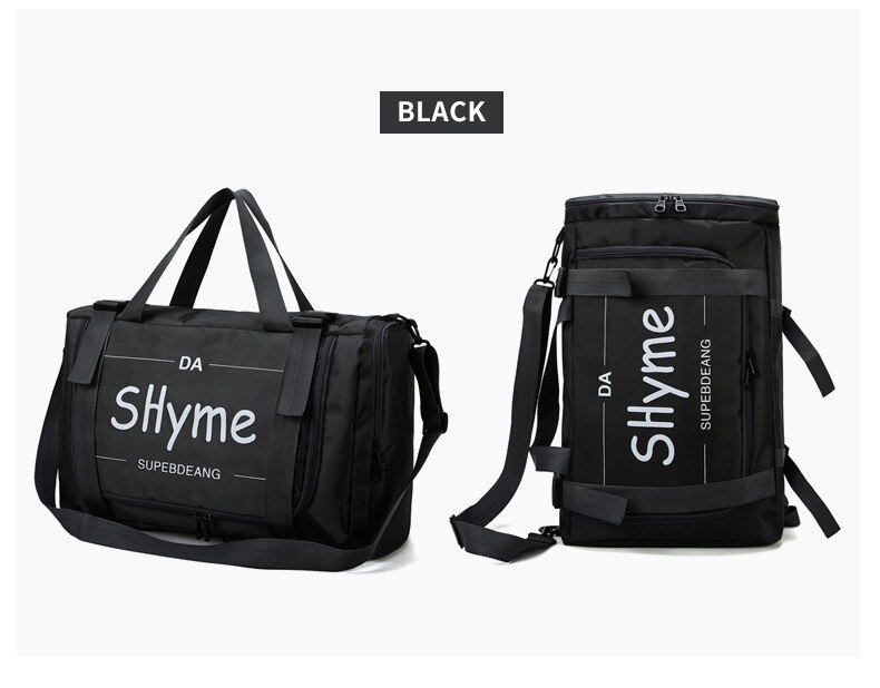 Mochila deportiva grande para hombre y mujer, bolso de gimnasio para Fitness, impermeable, Oxford, de hombro, informal, escolar, 4 Mochila De Colores: black