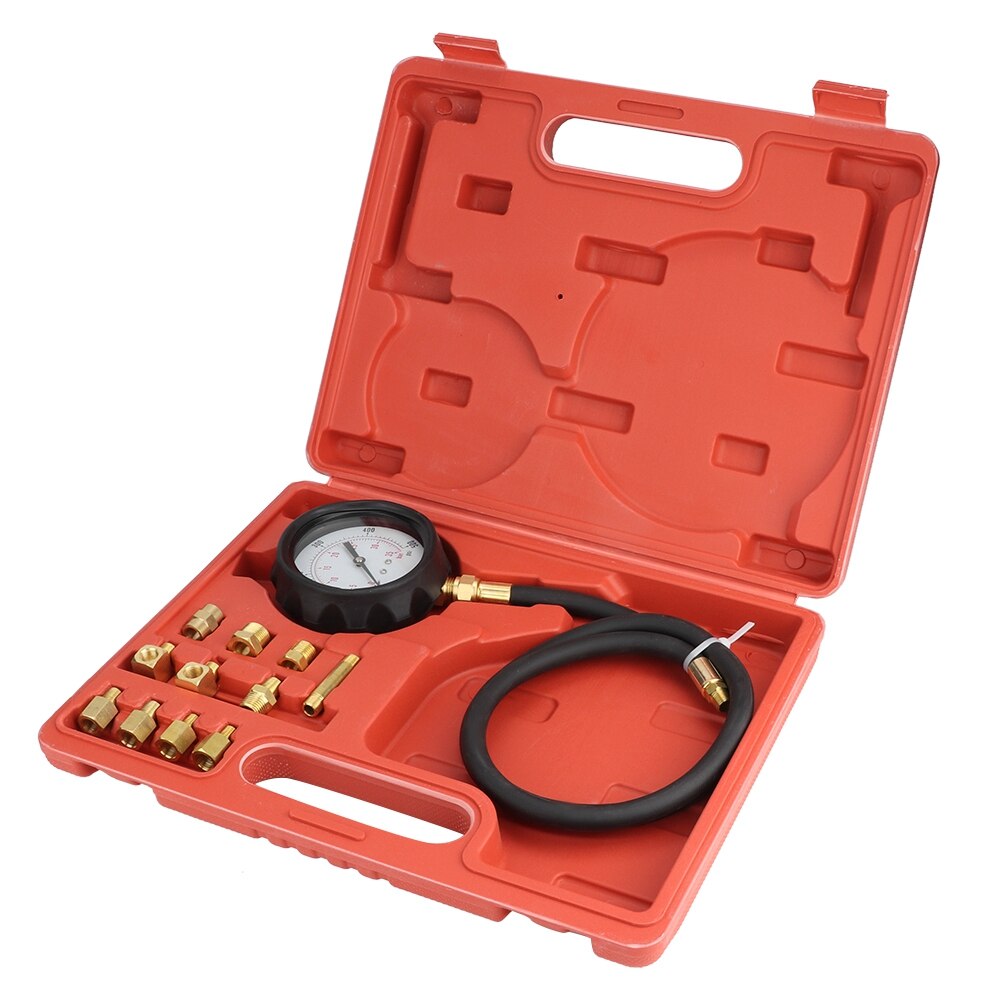 13Pcs Universal Car Oil Pressure Guage System Engine Compression Tester Tool fuel pressure gauge engine oil pressure gauge
