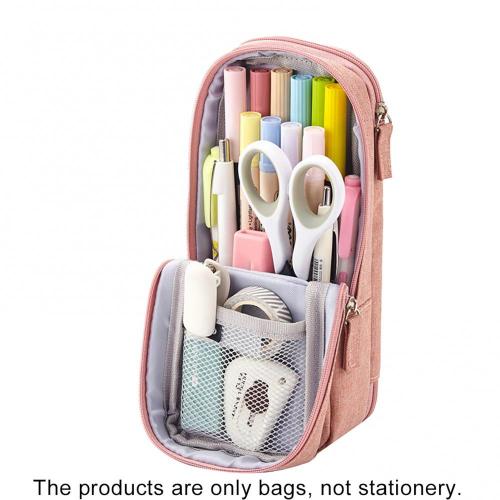 Double Layer Pencil Case Stand Pencil Bags Stationery Case Large Capacity Pen Organizer Pen Box School Supplies estojo escolar: Blue